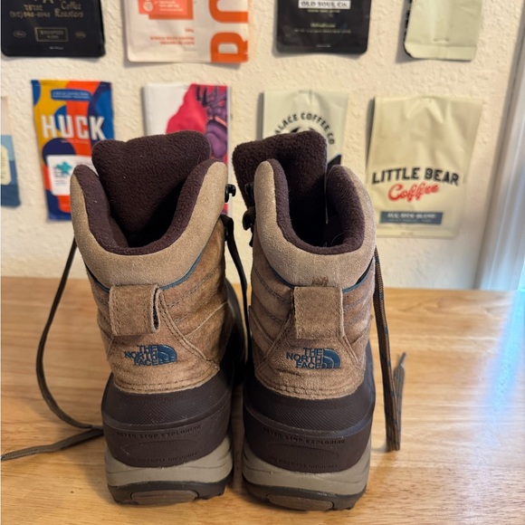 Women's North Face Primaloft Winter Snow Boots Size 6 Brown - Picture 5 of 7